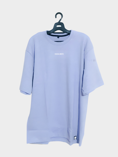 Unisex oversized t-shirt in subtle ash blue tone